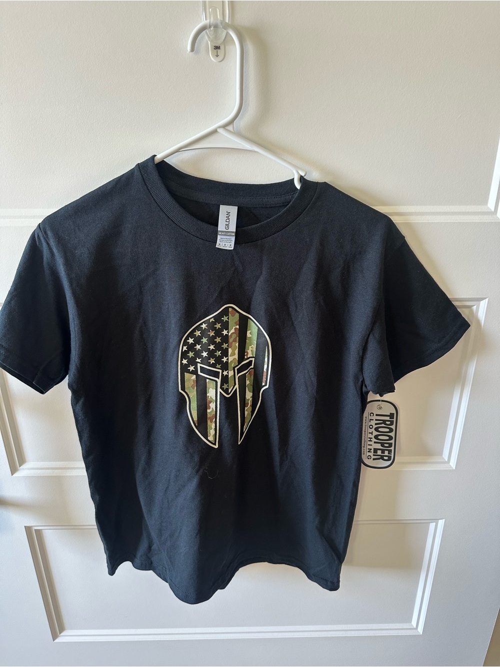 Boys' Black Spartan Flag Graphic Tee